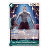 One Piece Card Game Mr. 2 Bon Kurei (Bentham) character card featuring the bandaged character with 1000 power.