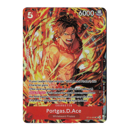 A single trading card featuring Portgas.D.