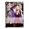 A character trading card featuring an anime-style illustration of a pink-haired woman in a red and white outfit, with another character partially visible behind her. The card includes game-style text elements such as '3', '5000', and Japanese text, and is photographed against a plain light background.