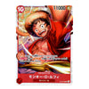 A single anime trading card featuring Monkey D. Luffy from One Piece, shown against a plain white background.