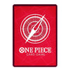A red One Piece Card Game card or card face featuring a white compass illustration and the text 'ONE PIECE CARD GAME' on a plain white background.