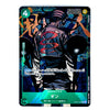A Japanese character trading card featuring Gin from JoJo's Bizarre Adventure, shown against a plain white background. The card has a dark blue and black background with red and orange graphic details, and a green border.