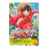 A single anime trading card featuring Monkey D. Luffy from One Piece, shown against a plain white background.