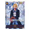 A Japanese character trading card featuring Doflamingo from One Piece, with his signature blonde hair, glasses, and black coat against a light blue icy background. The card includes Japanese text, a '6' in the top-left corner, and '7000' in the top-right.