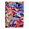 A collectible trading card featuring an illustrated character in a top hat and goggles with a glowing fist, surrounded by colorful energy effects. The card has a gold border, Japanese text, and status symbols including a 8 in the top-left and 9000 in the top-right.
