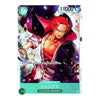 A character trading card featuring Shanks from One Piece, with anime artwork of him holding a sword, a teal bottom banner, Japanese text, and a 11000 power value in the top right.