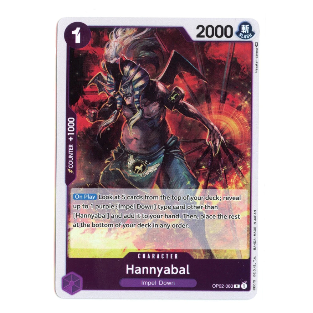 Hannyabal OP02-083 R Foil Paramount War ONE PIECE Card NM