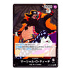 A single illustrated trading card featuring Marine D. Thatch from One Piece, shown against a plain white background.