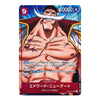 A single trading card featuring the anime character Edward Newgate from One Piece, with Japanese text, a red border, and a blue lightning background. The card includes stats such as 10000 and a 9 symbol in the top corners.
