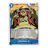 A single collectible trading card featuring the character LittleOars Jr. from the Giant/Whitebeard Pirates Allies.