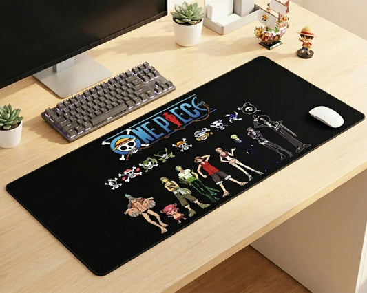 One Piece Straw Hat Crew Evolution Gaming Mousepad Anime Desk Mat XL Luffy Zoro Sanji Crew Lineup - PokeTCG