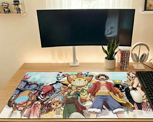One Piece Straw Hat Crew Gaming Mousepad Extended Anime Desk Mat Luffy Zoro Sanji Team Design - PokeTCG