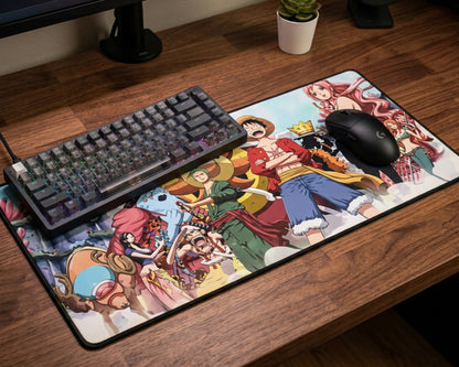 One Piece Straw Hat Crew Gaming Mousepad Extended Anime Desk Mat Luffy Zoro Sanji Team Design - PokeTCG