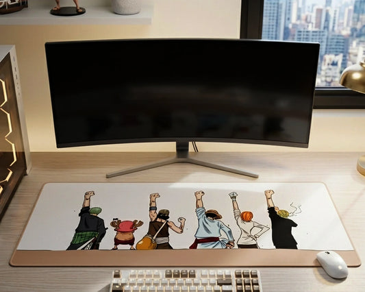 One Piece Straw Hat Crew Minimalist Gaming Mousepad Anime Desk Mat Luffy Zoro Sanji Nami Chopper Design XL - PokeTCG