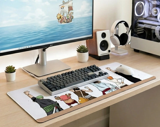One Piece Straw Hat Crew Minimalist Gaming Mousepad Anime Desk Mat Luffy Zoro Sanji Nami Chopper Design XL - PokeTCG