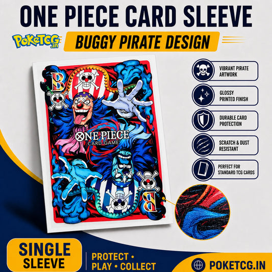 One Piece TCG: Official Card Sleeves Vol. 5 – Buggy- PokeTCG.in