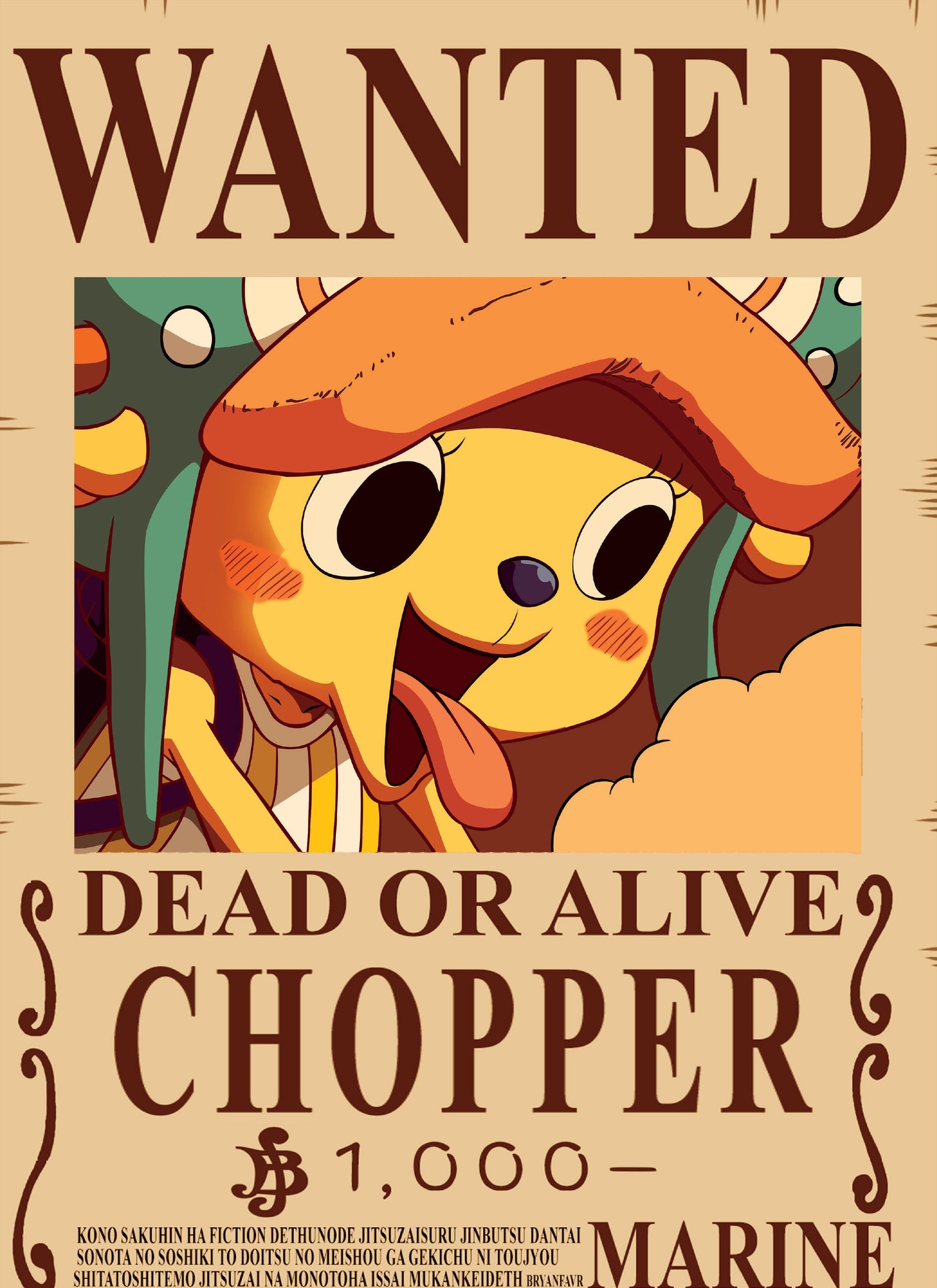 One Piece Franky Wanted Poster Dead or Alive Anime Wall Art Pirate Bounty - PokeTCG