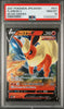 Pokémon trading card featuring Flareon V from the Eevee Heroes series, graded by PSA.