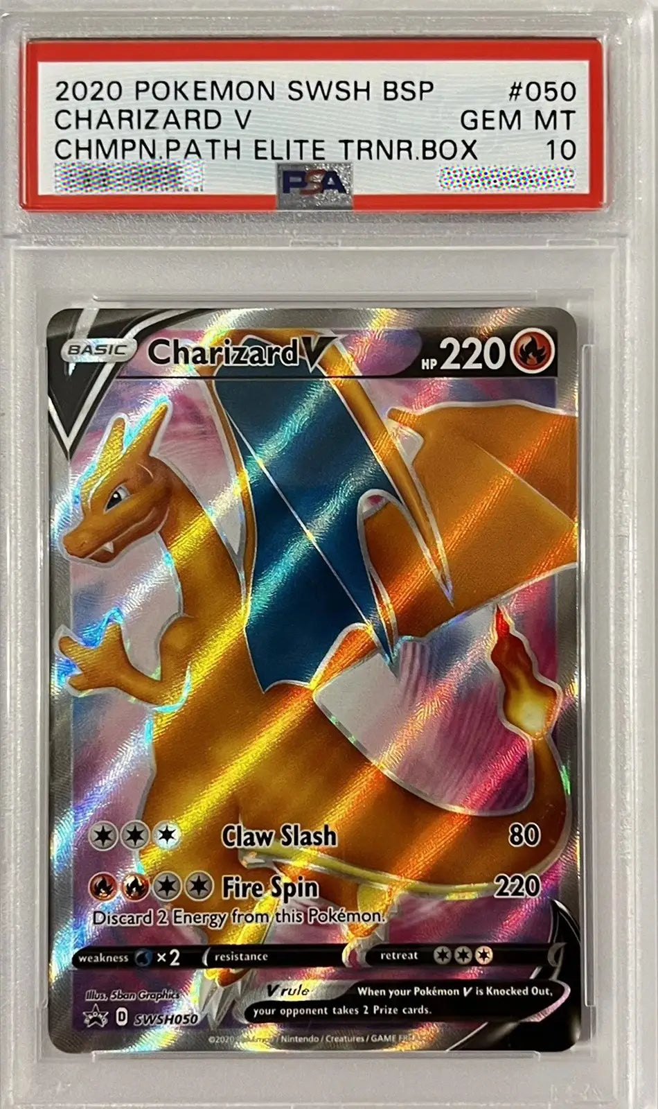 pokemon champion's path charizard v promo card PSA 10 Charizard V #50 Champions Path Promo