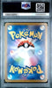 Pokémon trading card in a protective case with a PSA logo above it