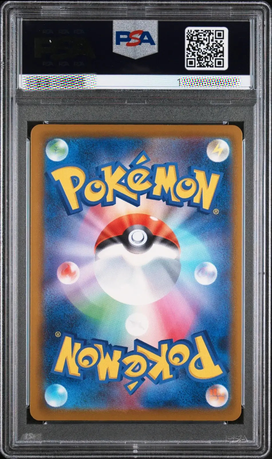 Pokémon trading card in a protective case with FSA logo