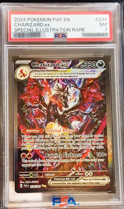PSA 7 NM 2024 Pokémon Paldean Fates Charizard ex 234/091 Special Illustration Rare