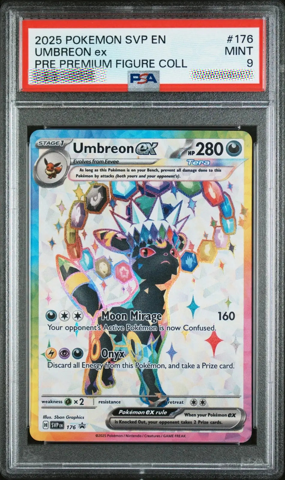 PSA 9 MINT 2025 Pokémon SVP EN-SV Black Star Promo #176 Umbreon ex