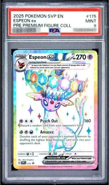 PSA 9 MINT Espeon ex #175 Black Star Promo Prismatic Premium Figure Collection