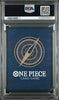One Piece card game card in PSA holder with logo and branding
