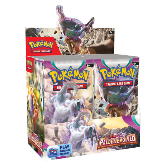 Pokémon trading card game packaging with character illustrations on a white background