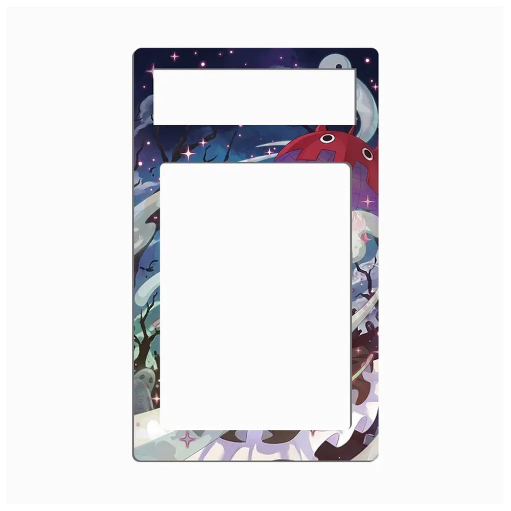 A decorative picture frame with a dark fantasy illustration featuring a red dragon, a full moon, and a starry night sky, shown on a plain white background.