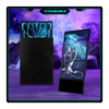 Phone case with digital art design on a purple background, featuring 'Titanshield' branding.