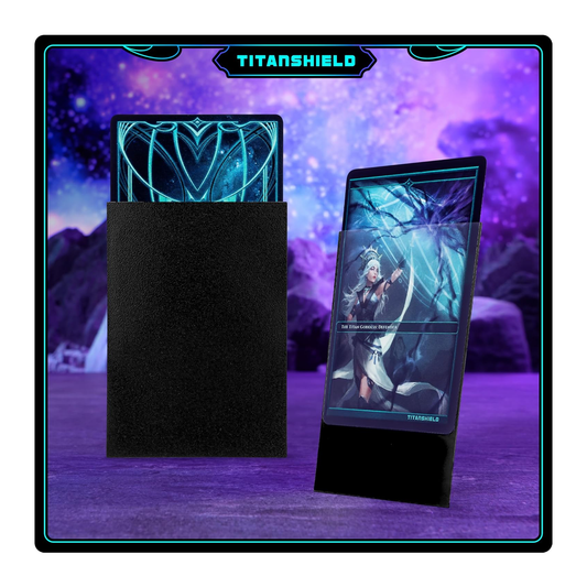 Phone case with digital art design on a purple background, featuring 'Titanshield' branding.
