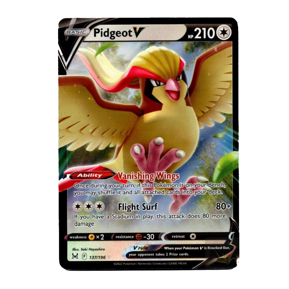 A single Pokémon trading card featuring Pidgeot, shown against a plain white background. The card has a black border and displays the Pokémon logo and VSTAR branding at the top.