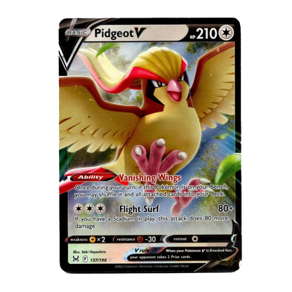 A single Pokémon trading card featuring Pidgeot, shown against a plain white background. The card has a black border and displays the Pokémon logo and VSTAR branding at the top.
