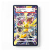 A PSA graded protective card sleeve for a Pokémon TCG card, featuring a colorful illustration of Pikachu and other electric-type Pokémon on a white background.