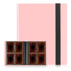 Pink binder with black strip 