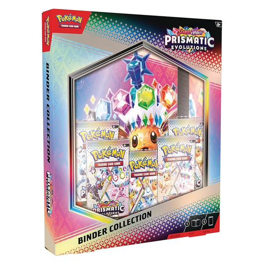 Pokémon Prismatic Evolutions trading card game binder collection packaging