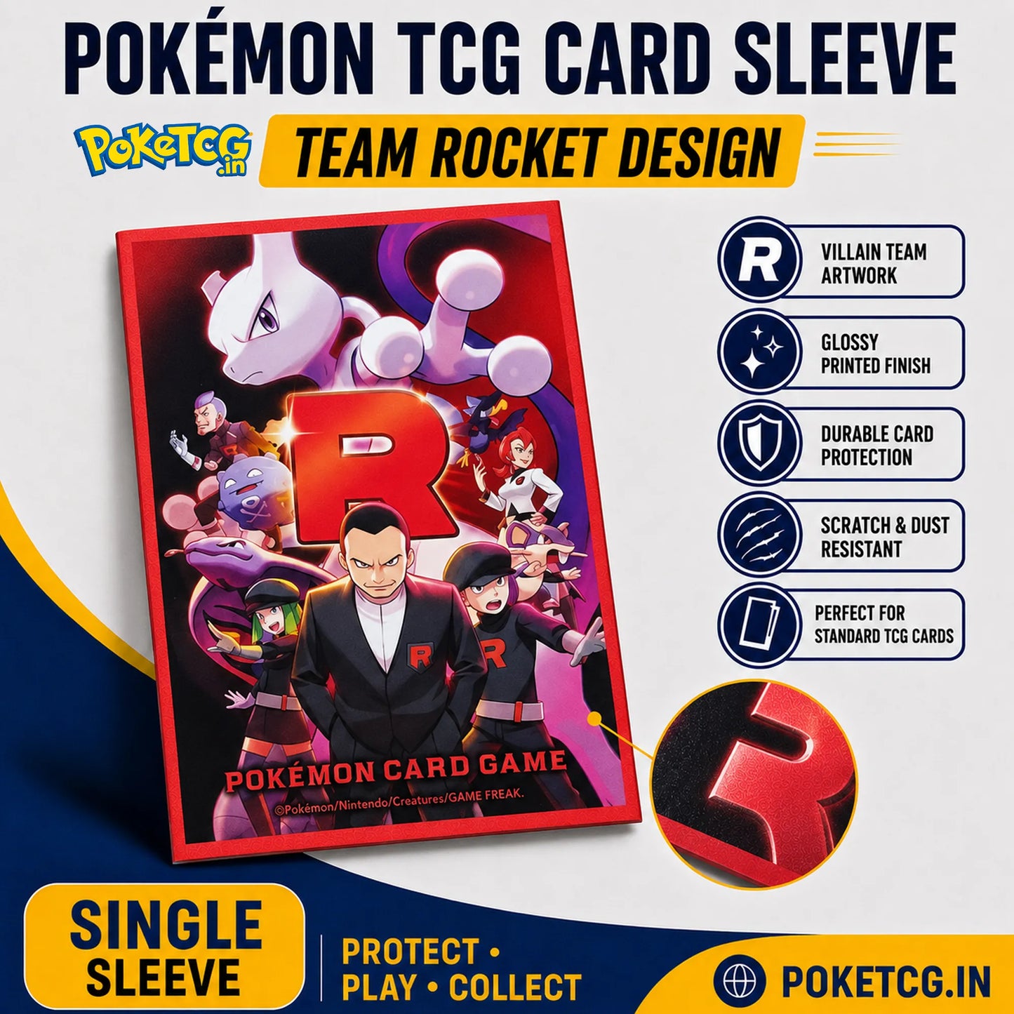 Pokémon Center: Glory of Team Rocket Official Deck Shield- PokeTCG.in