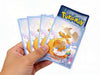 Official Pokémon Center Japan card sleeves featuring an artistic Mega Dragonite illustration with intricate gold and blue detailing, designed for standard-sized TCG cards.
