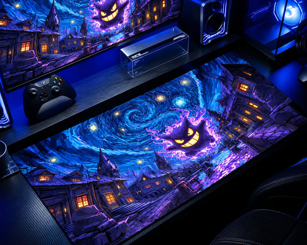 Pokémon Gengar Cosmic Nightfall Anime Gaming Mouse Pad Design