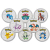 Pokémon Silver collectible metal coin set of 8 round coins