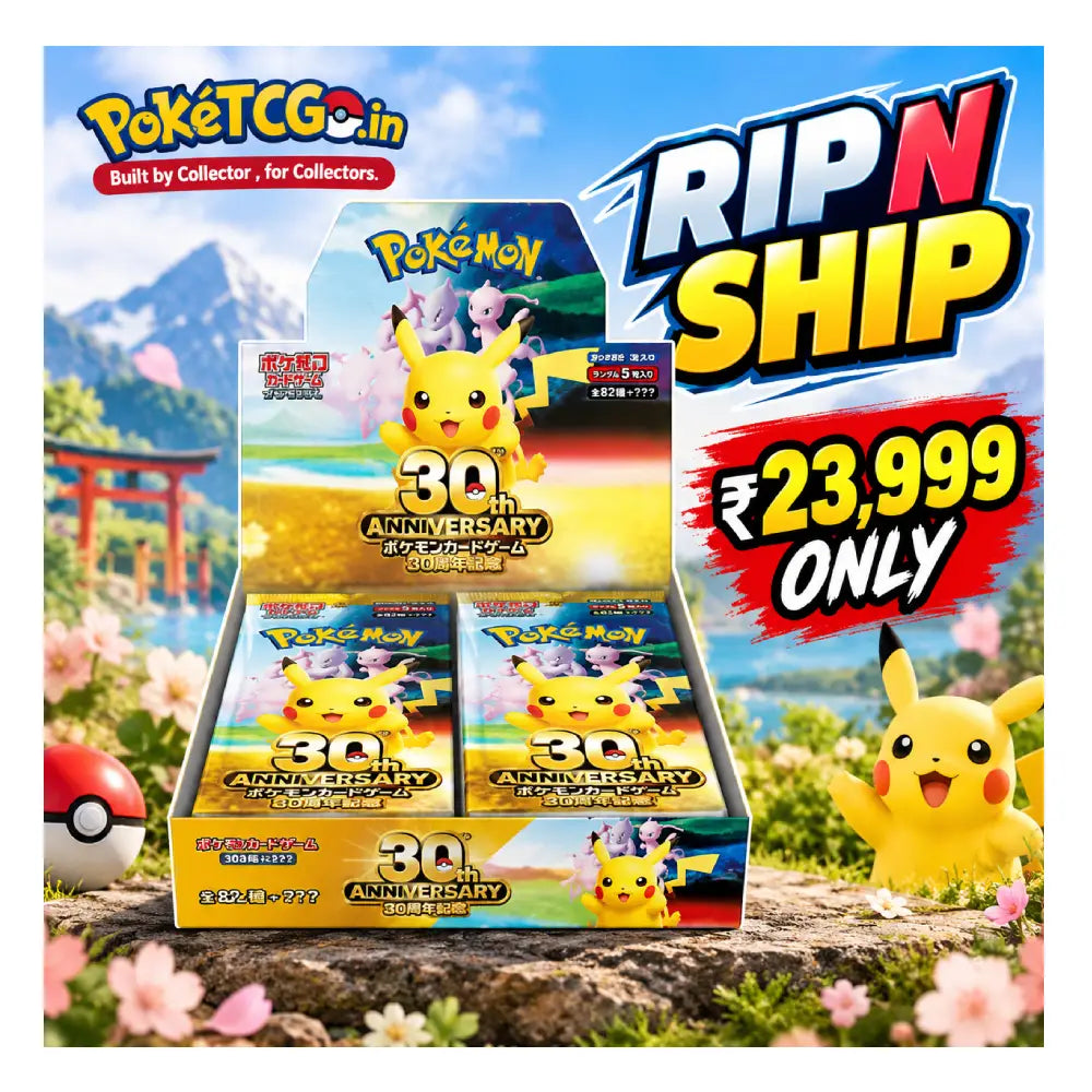 Pokémon TCG 30th Anniversary Celebration Japanese Booster Box - Special Anniversary Collection - Rip N Ship