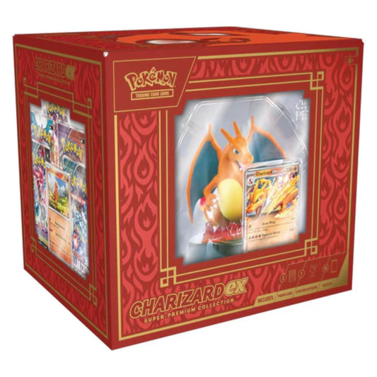Pokémon TCG: Charizard ex Super-Premium Collection (3 Foil Promo Cards, 1 Card-Display Figure & 10 Booster Packs) (English Version)