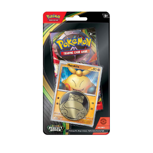 Pokémon Trading Card Game Perfect Booster pack in its original blister packaging, featuring a Mahunta card on the front.