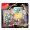 Pokémon Trading Card Game Mega Evolution Pitch Black booster pack set in a clear blister pack with a Binacle card displayed in the center.