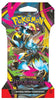 Pokémon TCG Mega Evolution Pitch Black booster pack packaging featuring a dynamic illustration of a blue and black electric creature with pink, yellow, and gray graphic accents.