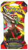Pokémon TCG booster pack packaging for Mega Evolution Pitch Black, featuring artwork of a dark, metallic creature with red and yellow energy effects on a dynamic illustrated background.