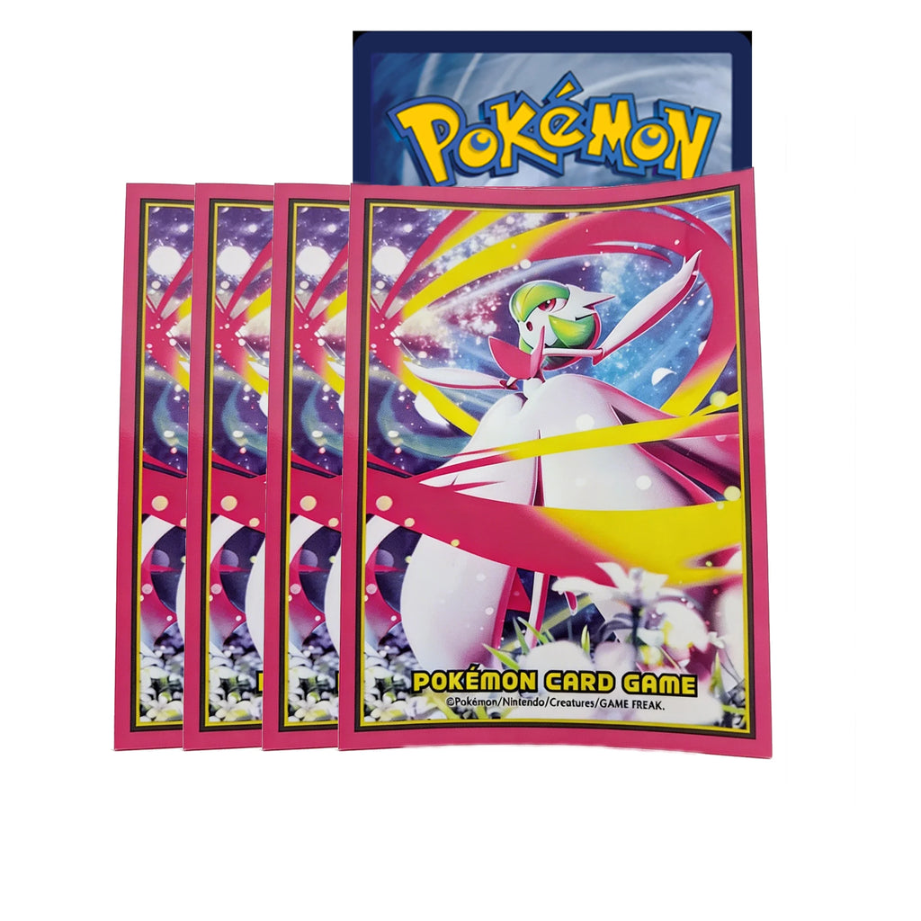 Official Pokémon TCG card sleeves featuring Mega Gardevoir in an elegant battle pose, designed for standard-sized trading cards.