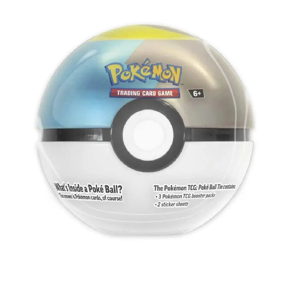 Poké Ball packaging with Pokémon Trading Card Game logo on a white background